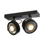 SLV Kalu Faretti Aluminium Nero | Adatto per 2x GU10 (AR111) 