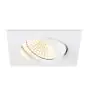 SLV New Tria 68 Faretti Aluminium Bianca Piazza 8.3W 750lm 60D - 930 Luce Calda -  | Ritaglio 68mm - Miglior Resa Cromatica - Dimmerabile 